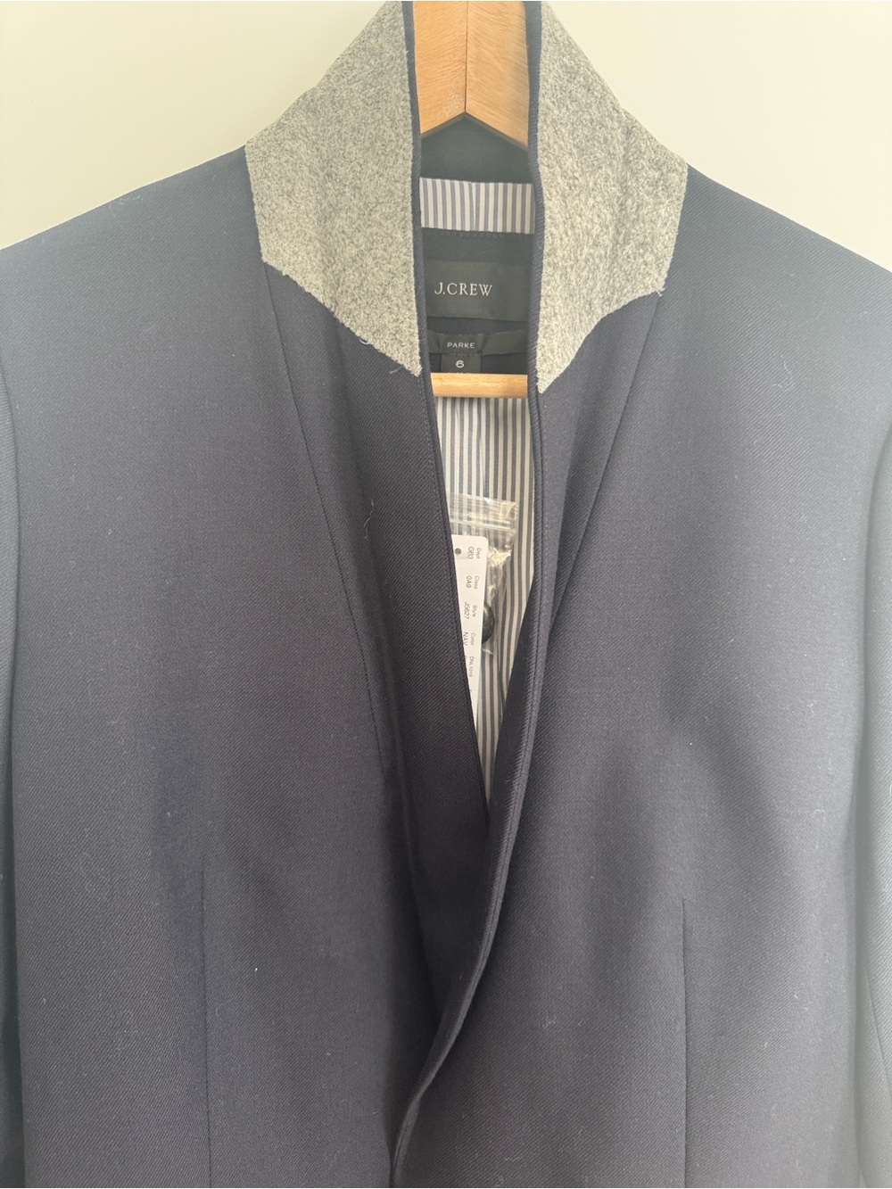 J. Crew Dark Navy Shawl-Collar Blazer - Picture 6 of 9